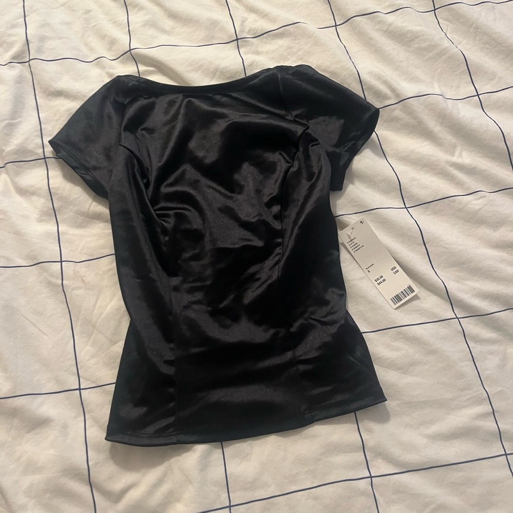 Urban outfitters deep back Elegant Black Women's Top